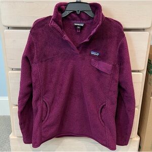 Patagonia Women's Re-Tool Snap T-Fleece Pullover Fuchsia Color Size XL